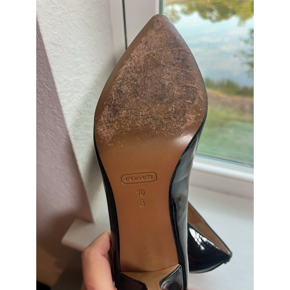 Coach Zoee Patent Leather Black High Heel Pumps Women’s Size 10 - Picture 12 of 12